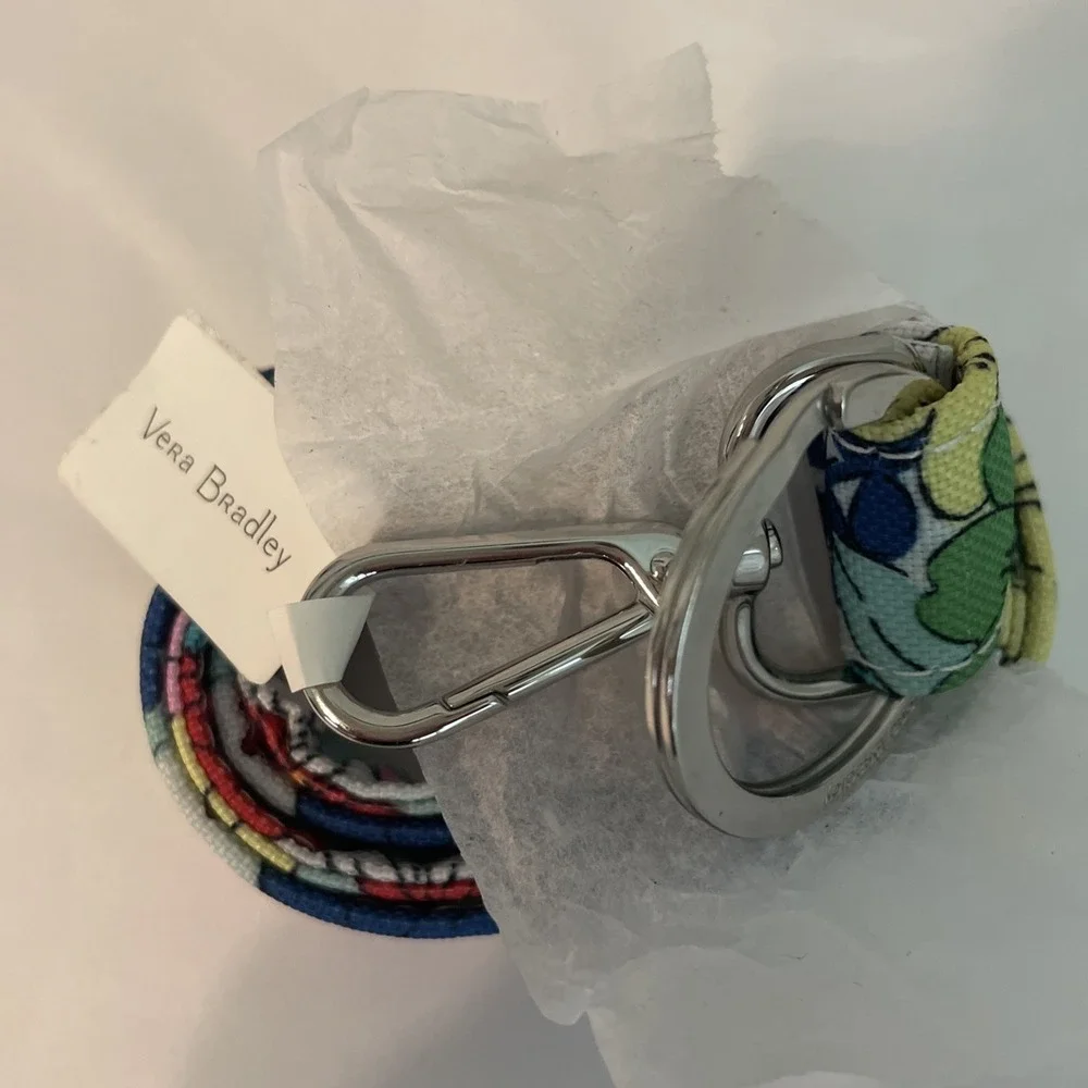 Vera Bradley Lighten Up Wide Lanyard Far Out Floral Blue Pink Green NWT New